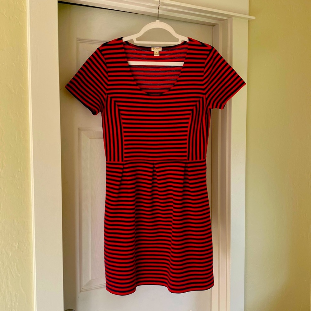 J. Crew Red/Navy Dress | Size 10